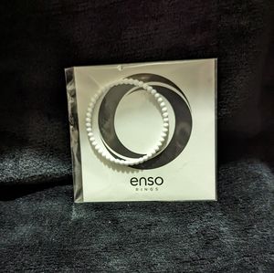 Enso Silicone Bracelet Stretchy "Beaded" White Medium NWT